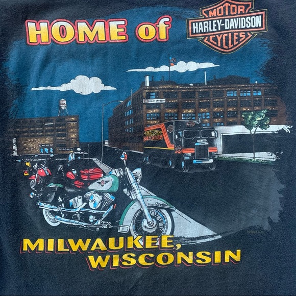 Denim jacket with Harley Davidson back patch - Picture 6 of 7